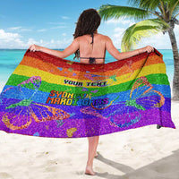 Sydney Mardi Gras Personalized Sarong Pride Rainbow Glitter Colorful Style - Wonder Print Shop