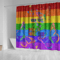 Sydney Mardi Gras Personalized Shower Curtain Pride Rainbow Glitter Colorful Style