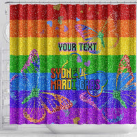 Sydney Mardi Gras Personalized Shower Curtain Pride Rainbow Glitter Colorful Style