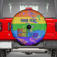 Sydney Mardi Gras Personalized Spare Tire Cover Pride Rainbow Glitter Colorful Style - Wonder Print Shop