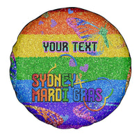 Sydney Mardi Gras Personalized Spare Tire Cover Pride Rainbow Glitter Colorful Style - Wonder Print Shop