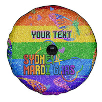 Sydney Mardi Gras Personalized Spare Tire Cover Pride Rainbow Glitter Colorful Style - Wonder Print Shop