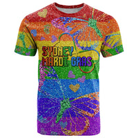 Sydney Mardi Gras Personalized T Shirt Pride Rainbow Glitter Colorful Style - Wonder Print Shop