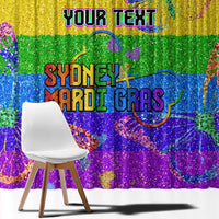 Sydney Mardi Gras Personalized Window Curtain Pride Rainbow Glitter Colorful Style - Wonder Print Shop