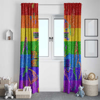 Sydney Mardi Gras Personalized Window Curtain Pride Rainbow Glitter Colorful Style - Wonder Print Shop