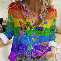 Sydney Mardi Gras Personalized Women Casual Shirt Pride Rainbow Glitter Colorful Style - Wonder Print Shop