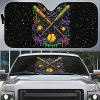 Mardi Gras Dripping Auto Sun Shade Baseball Ice Cream Drip - Wonder Print Shop