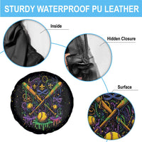 Mardi Gras Dripping Spare Tire Cover Baseball Ice Cream Drip - Wonder Print Shop