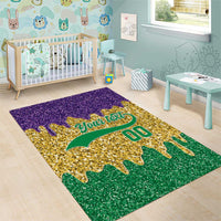 Custom Mardi Gras Dripping Area Rug Baseball Sparkling Drip Motif - Wonder Print Shop