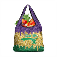 Custom Mardi Gras Dripping Grocery Bag Baseball Sparkling Drip Motif - Wonder Print Shop