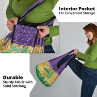 Custom Mardi Gras Dripping Grocery Bag Baseball Sparkling Drip Motif - Wonder Print Shop