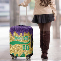 Custom Mardi Gras Dripping Luggage Cover Baseball Sparkling Drip Motif - Wonder Print Shop