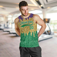 Custom Mardi Gras Dripping Men Tank Top Baseball Sparkling Drip Motif - Wonder Print Shop