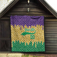 Custom Mardi Gras Dripping Quilt Baseball Sparkling Drip Motif - Wonder Print Shop