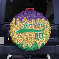 Custom Mardi Gras Dripping Spare Tire Cover Baseball Sparkling Drip Motif - Wonder Print Shop