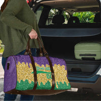 Custom Mardi Gras Dripping Travel Bag Baseball Sparkling Drip Motif - Wonder Print Shop