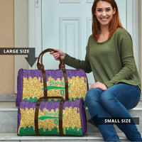 Custom Mardi Gras Dripping Travel Bag Baseball Sparkling Drip Motif - Wonder Print Shop