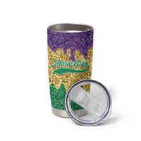 Custom Mardi Gras Dripping Tumbler Cup Baseball Sparkling Drip Motif - Wonder Print Shop