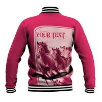 Kentucky Horse Racing Personalized Baseball Jacket Pink Out LT9 - Wonder Print Shop