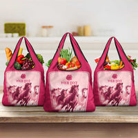 Kentucky Derby Horse Racing Personalized Grocery Bag Pink Out