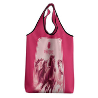 Kentucky Derby Horse Racing Personalized Grocery Bag Pink Out