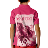 Kentucky Horse Racing Personalized Kid Polo Shirt Pink Out - Wonder Print Shop