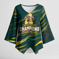 South African Four-time Champions Kimono Sleeve Blouse World Rugby Team Springboks
