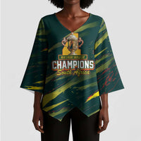 South African Four-time Champions Kimono Sleeve Blouse World Rugby Team Springboks