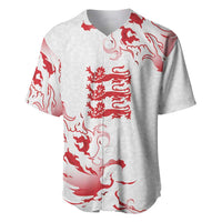 Custom England Rugby Pride Baseball Jersey Tudor Rose Flame Fire Style