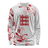 Custom England Rugby Pride Long Sleeve Shirt Tudor Rose Flame Fire Style