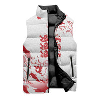Custom England Rugby Pride Sleeveless Puffer Jacket Tudor Rose Flame Fire Style