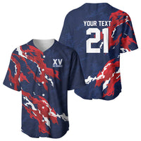 Custom France Rugby Pride Baseball Jersey XV de France Flame Fire Style