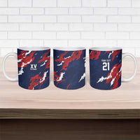 Custom France Rugby Pride Ceramic Mug XV de France Flame Fire Style