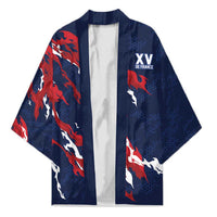 Custom France Rugby Pride Kimono XV de France Flame Fire Style
