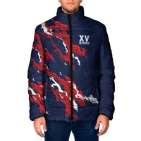 Custom France Rugby Pride Padded Jacket XV de France Flame Fire Style