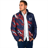 Custom France Rugby Pride Padded Jacket XV de France Flame Fire Style