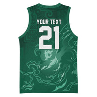 Custom Ireland Rugby Pride Basketball Jersey Celtic Shamrock Flame Fire Style