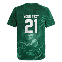 Custom Ireland Rugby Pride Rugby Jersey Celtic Shamrock Flame Fire Style