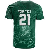 Custom Ireland Rugby Pride T Shirt Celtic Shamrock Flame Fire Style