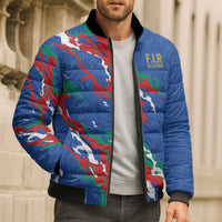 Custom Italy Rugby Pride Bomber Puffer Jacket Gli Azzurri Flame Fire Style