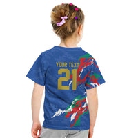 Custom Italy Rugby Pride Kid T Shirt Gli Azzurri Flame Fire Style