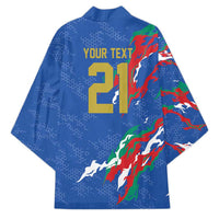 Custom Italy Rugby Pride Kimono Gli Azzurri Flame Fire Style