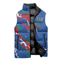 Custom Italy Rugby Pride Sleeveless Puffer Jacket Gli Azzurri Flame Fire Style