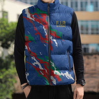 Custom Italy Rugby Pride Sleeveless Puffer Jacket Gli Azzurri Flame Fire Style