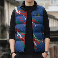 Custom Italy Rugby Pride Sleeveless Puffer Jacket Gli Azzurri Flame Fire Style