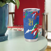 Custom Italy Rugby Pride Tumbler Cup Gli Azzurri Flame Fire Style