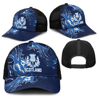 Scotland Rugby Pride Baseball Net Cap Thistle Flame Fire Style