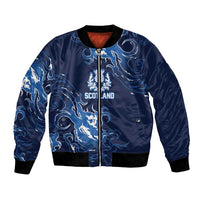 Custom Scotland Rugby Pride Bomber Jacket Thistle Flame Fire Style