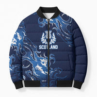 Custom Scotland Rugby Pride Bomber Puffer Jacket Thistle Flame Fire Style