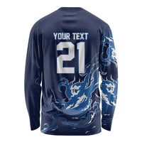 Custom Scotland Rugby Pride Long Sleeve Shirt Thistle Flame Fire Style